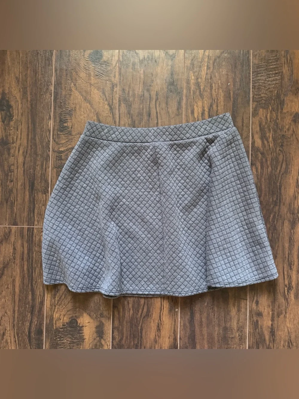 Joe B Joe Benbasset Gray W/ Black Diamond Design Skater Skirt Size Large